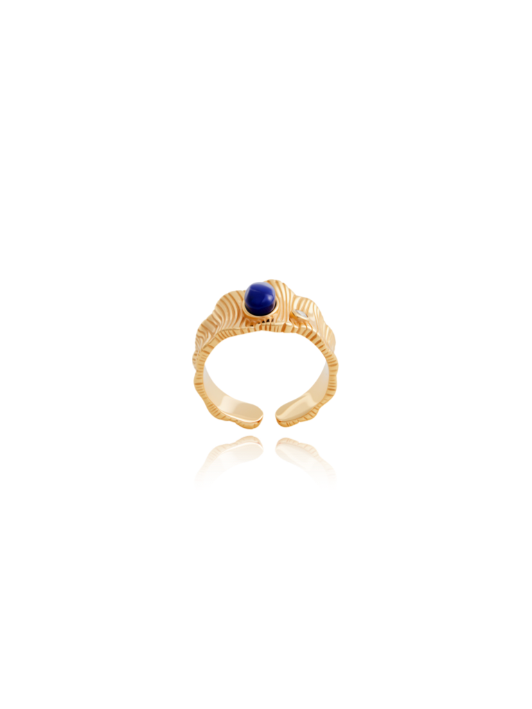 Vintage gold lapis lazuli ring