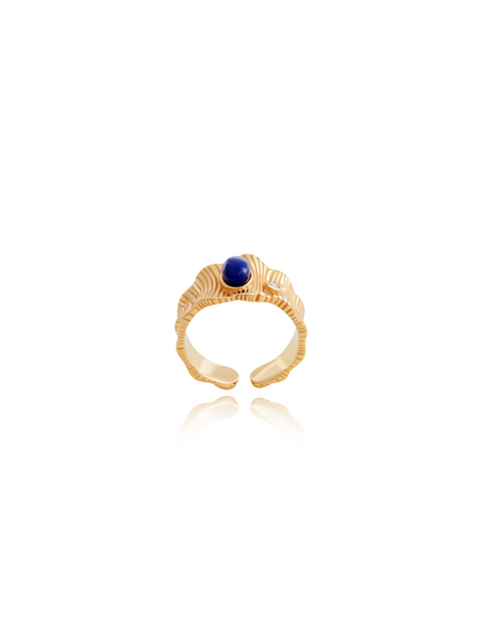 Vintage gold lapis lazuli ring