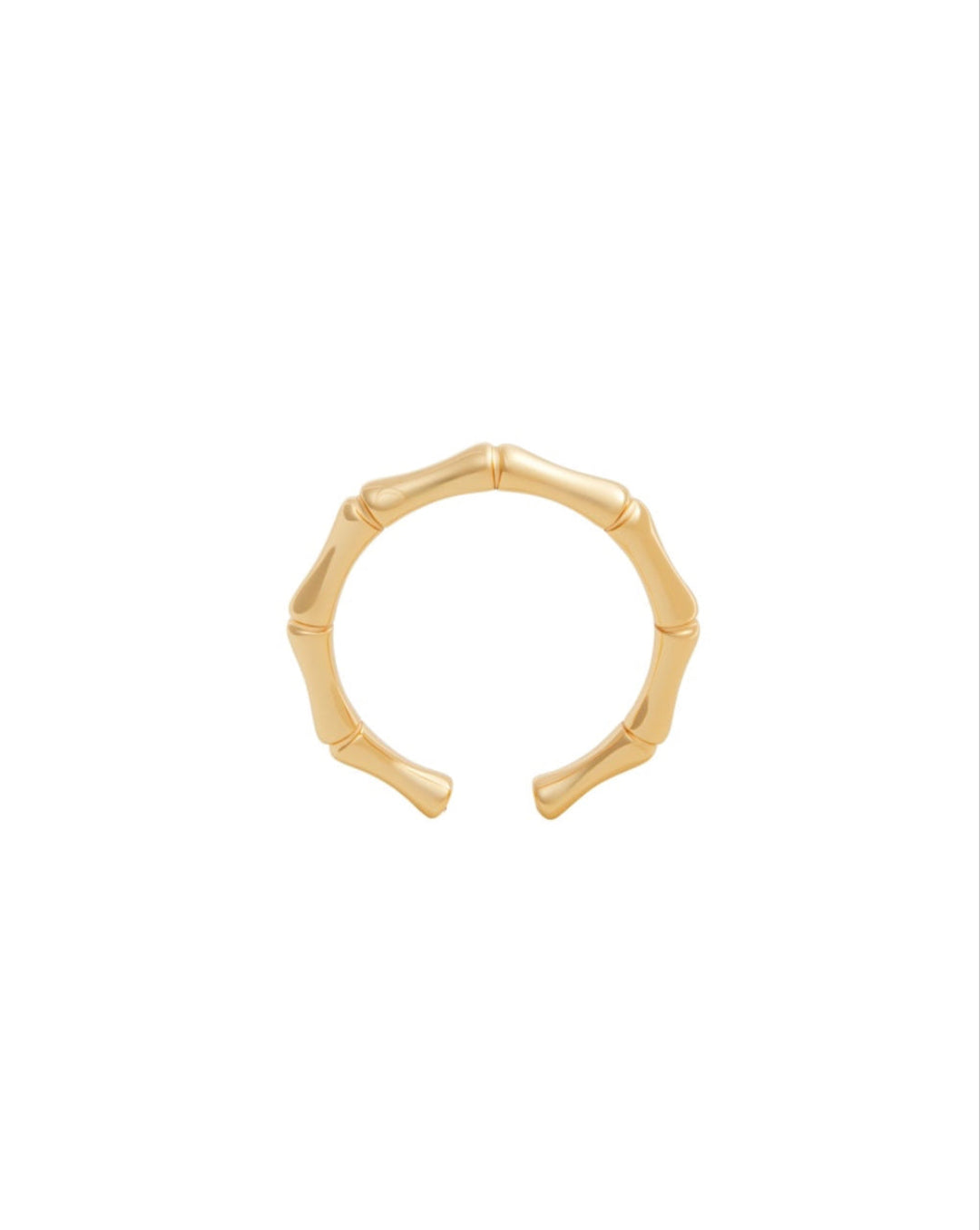 Simple gold bamboo ring