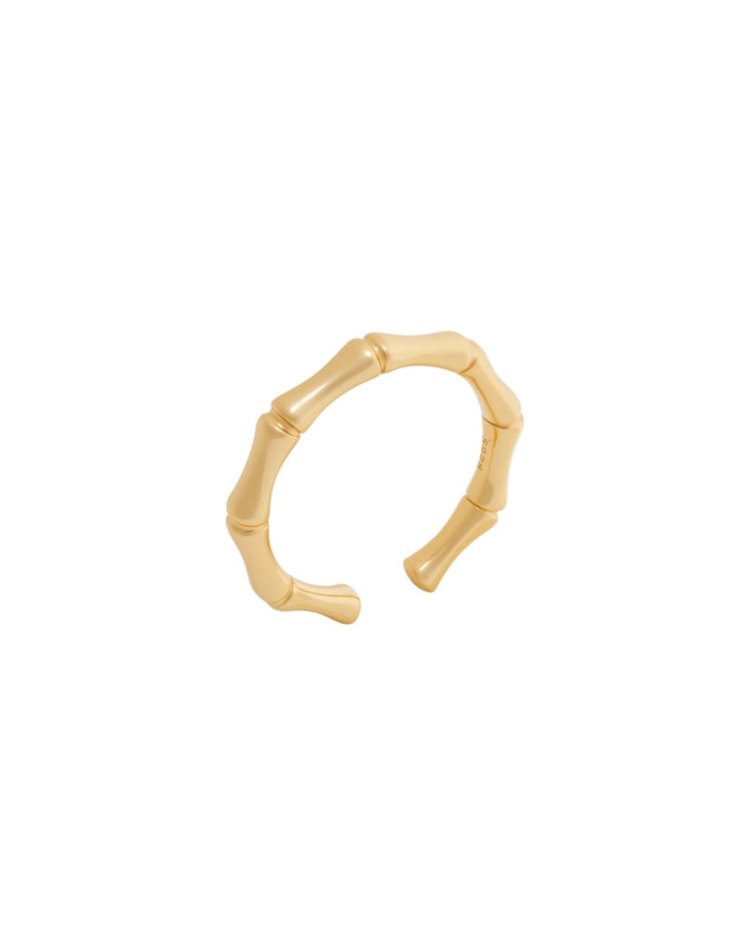 Simple gold bamboo ring